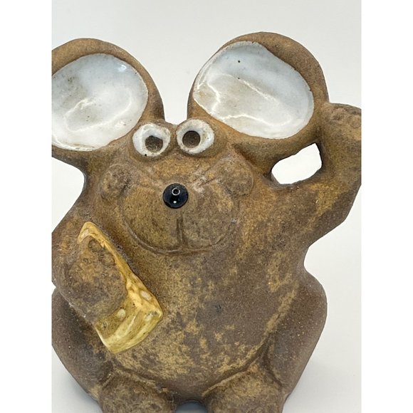 Vintage MCM Pottery Craft Robert Maxwell Clay Menagerie Maxie Mouse Figurine - Picture 3 of 7